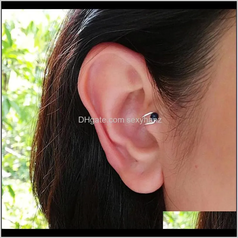 hot selling unisex summer style gold silver plated cubic zirconia tragus ear cuff clip earring for women fashion earring 10pcs