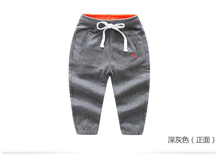  Spring Autumn Casual 2 3 4 5 6 7 8 9 10 Years Solid Color Cotton Drawstring Child Baby Kids Boys Sports Long Trousers Pants (16)