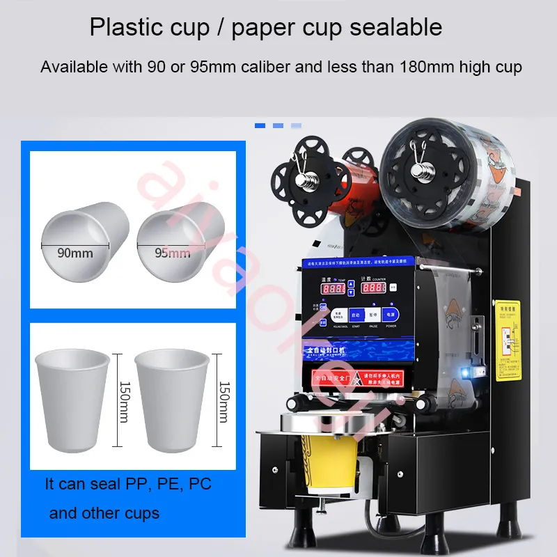 ミルクティーカップシーリングマシン、業務用手動紙コップシーラー 