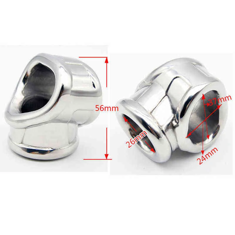 Cockring En Métal Avec Ballstretcher - Sextoy Triune Neuf Pour Homme - Anneau Pénis En Métal