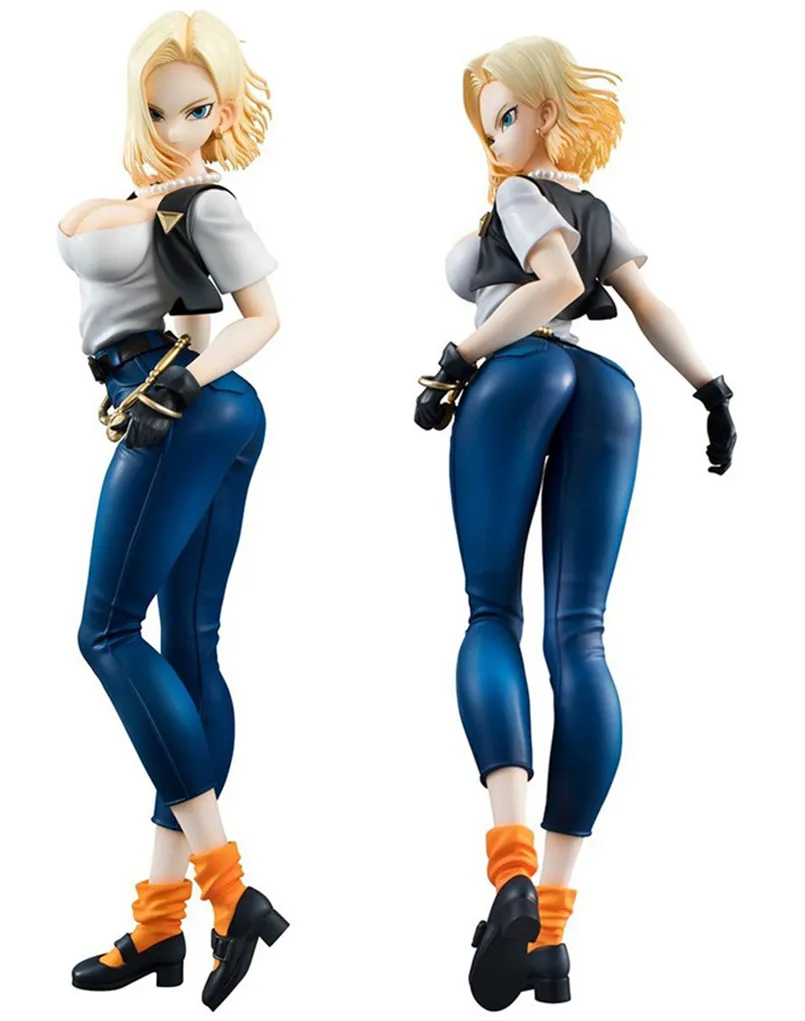 Sexig Android 18# lazuli Actionfigur PVC-leksaker Super Saiyan Figursamling Doll Julklapp 20CM X0503