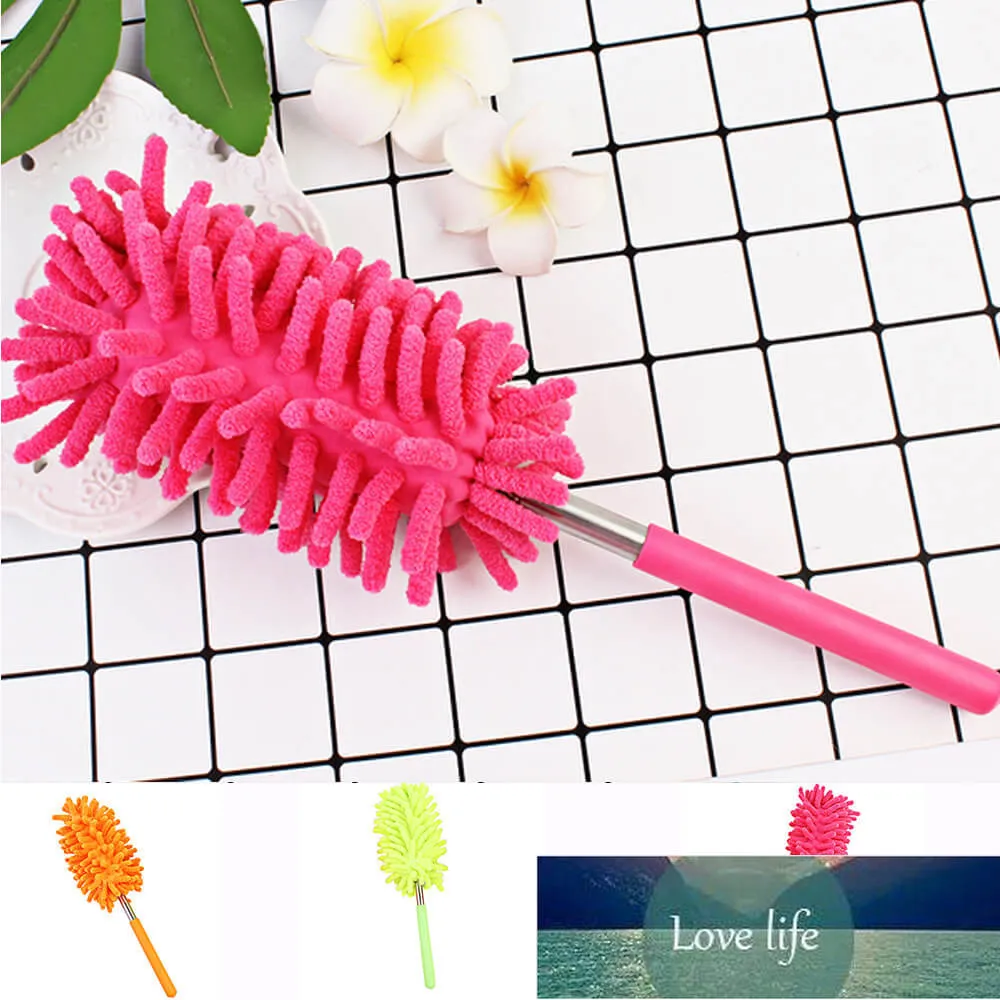 1pc Justerbar Microfiber Duster Extendable Handle Borste Dammsugare Luftkonditionering Bilmöbler Hushållshushåll