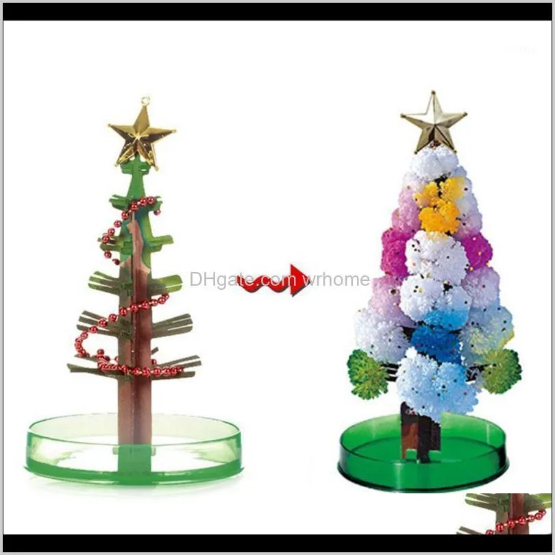 Decorazioni Forniture festive Giardino15Cm Fai da te Magic Growing Tree Regalo di Natale Giocattolo Casa Decorazione di festa di Natale Puntelli Mini1 Consegna di goccia 2021