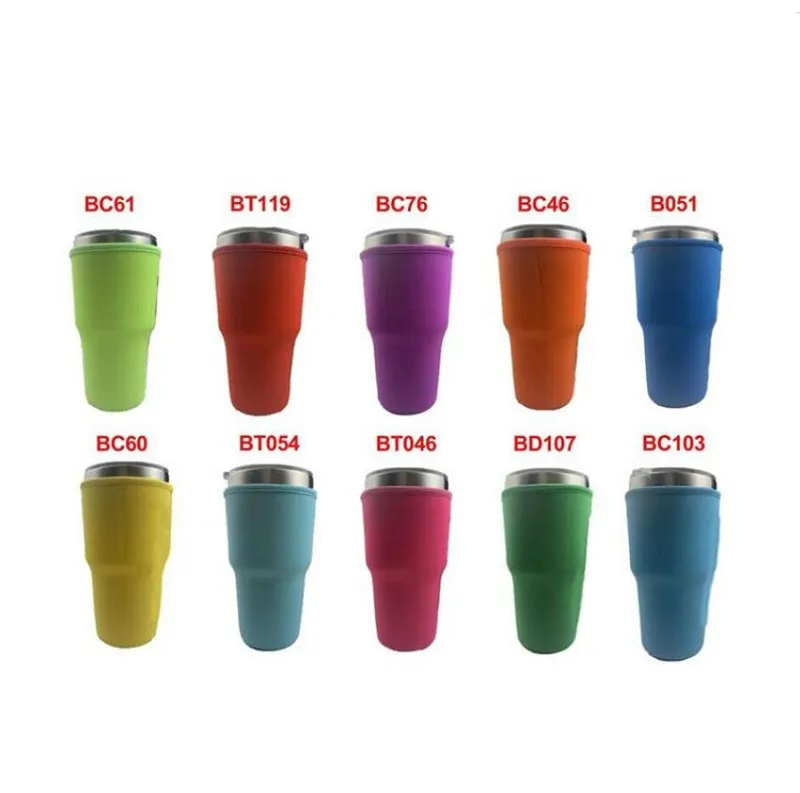 41 Styles Neoprene Tumbler Holder Cover Bags Drinkware Handle 30 OZ Reusable Insulated Sleeve bag Coffee Mugs Cups Water Bottle Covers