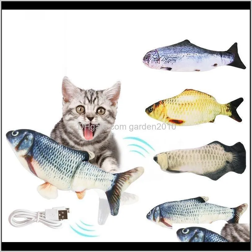 För VIP Spanien Electric Cat Leksaker 3D Interaktiv USB Bite Resistent Fish Toy Eexqf BFSQR