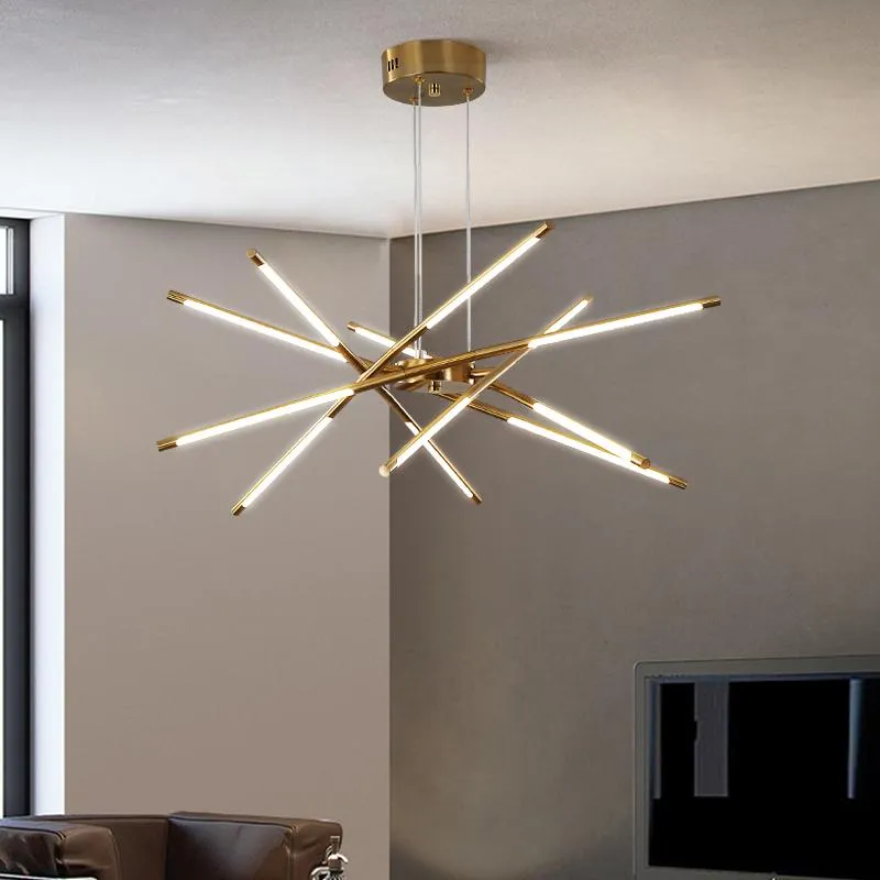 Современная подвесная лампа для гостиной столовая кухня спальня лофт золотой декор светодиодные светодиодные лампы потолочного освещения люстры