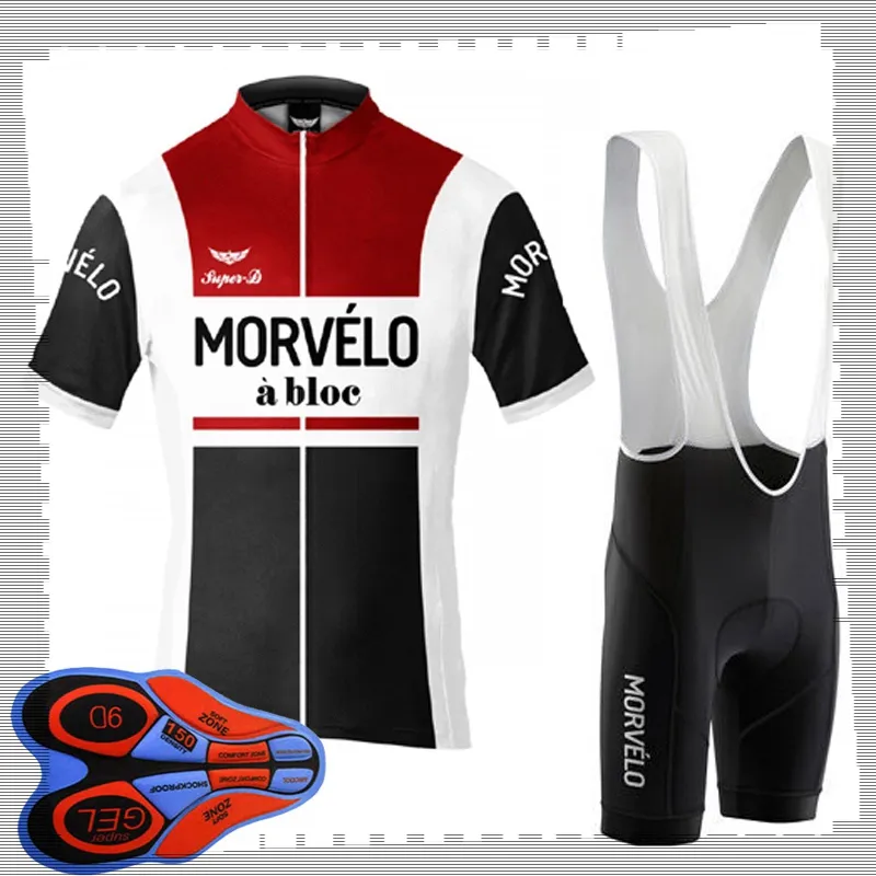 Pro team Morvelo Cycling Short Sleeves jersey (bib) shorts sets Mens Summer Respirant Route vélo vêtements VTT vélo Tenues Sport Uniforme Y21041553