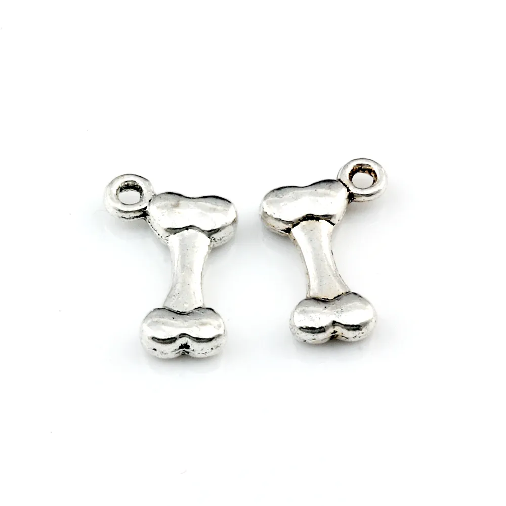 200PCS Alloy Dog Bone Charms Pendants för smycken gör armband Halsband DIY Tillbehör 10.2X16.5mm A-635