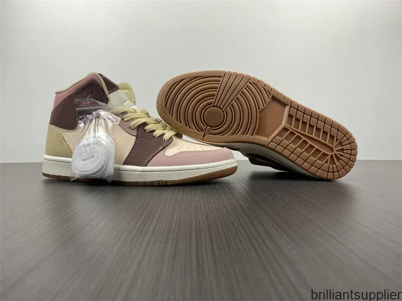 Edycja specjalna 1 Mid Brown Tan buty do koszykówki projektant ledwie pomarańczowy ciemny kucyk moda Sport trampki Zapatos dobrej jakości statek z