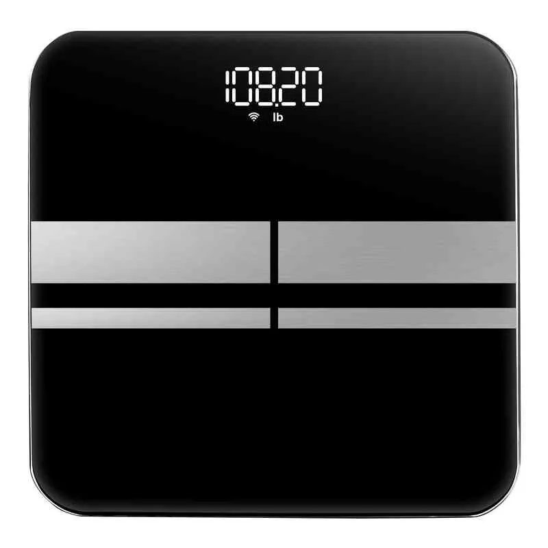 Bucanim Body Fat Scale, умная цифровая ванная комната BMI веса, анализатор композиции тела с приложением смартфона, 400 фунтов / 180 к H1229