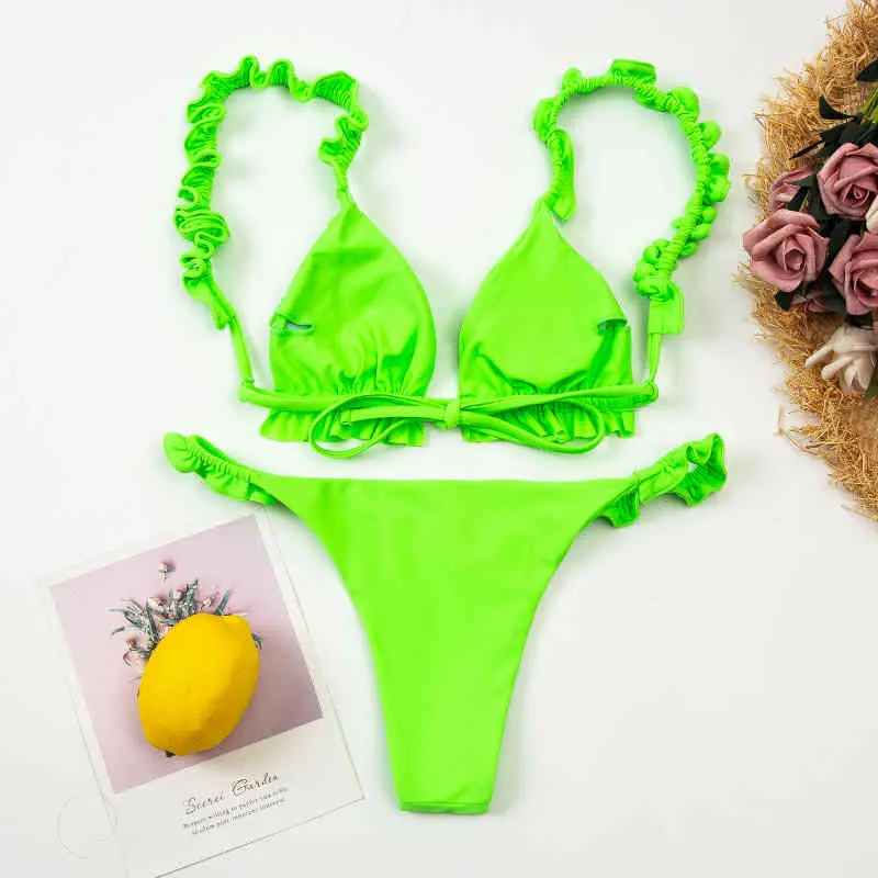 Neon push up bikini discount
