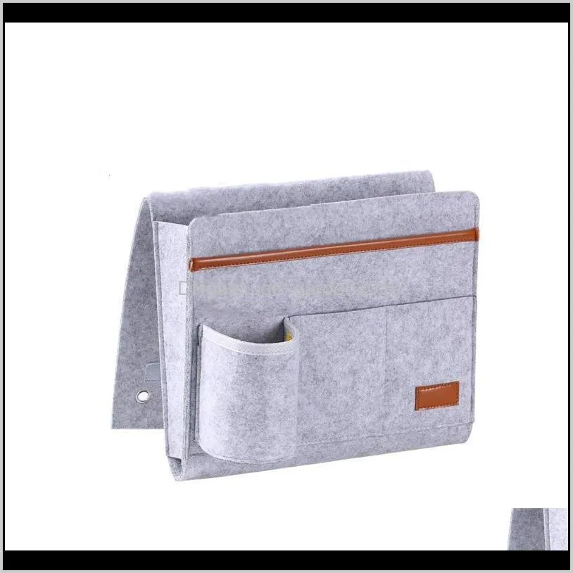 bedside caddy bedside organizer bag holder with 5 pockets felt hanging storage organizer for bed rails dorm sofa