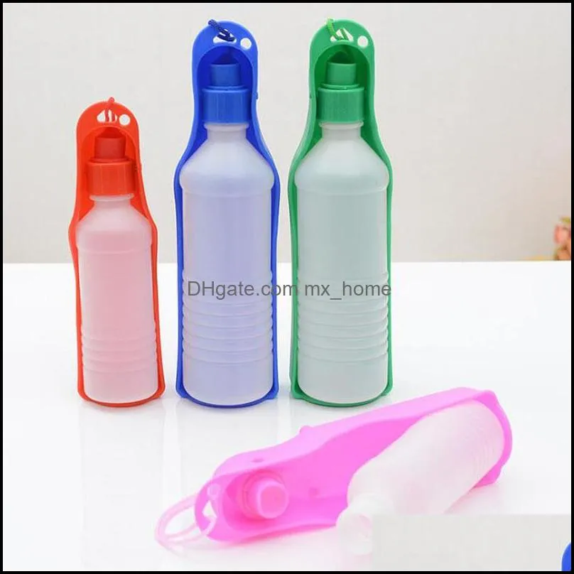 500ml Dog Water Bottle Feeder With Bowl pet dog Portable drink Water Bottle for Outdoor Travel