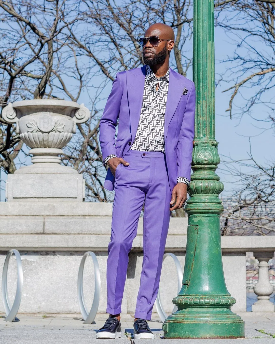 Lavender Peaked Lapel Two Piece Pink Suit For Men For Weddings And