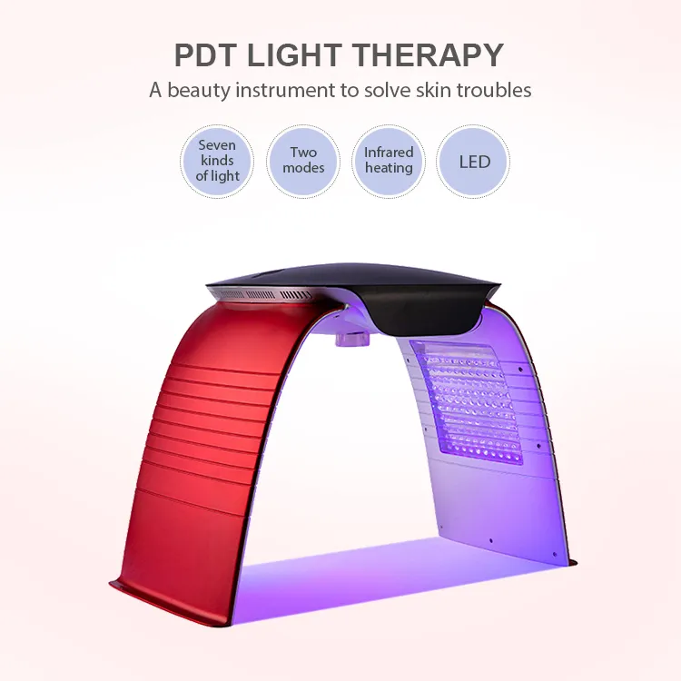 Trending Beauty Products 2021 Nya ankomster Whitening PDT Facial LED Light Therapy Machine med 7 färger