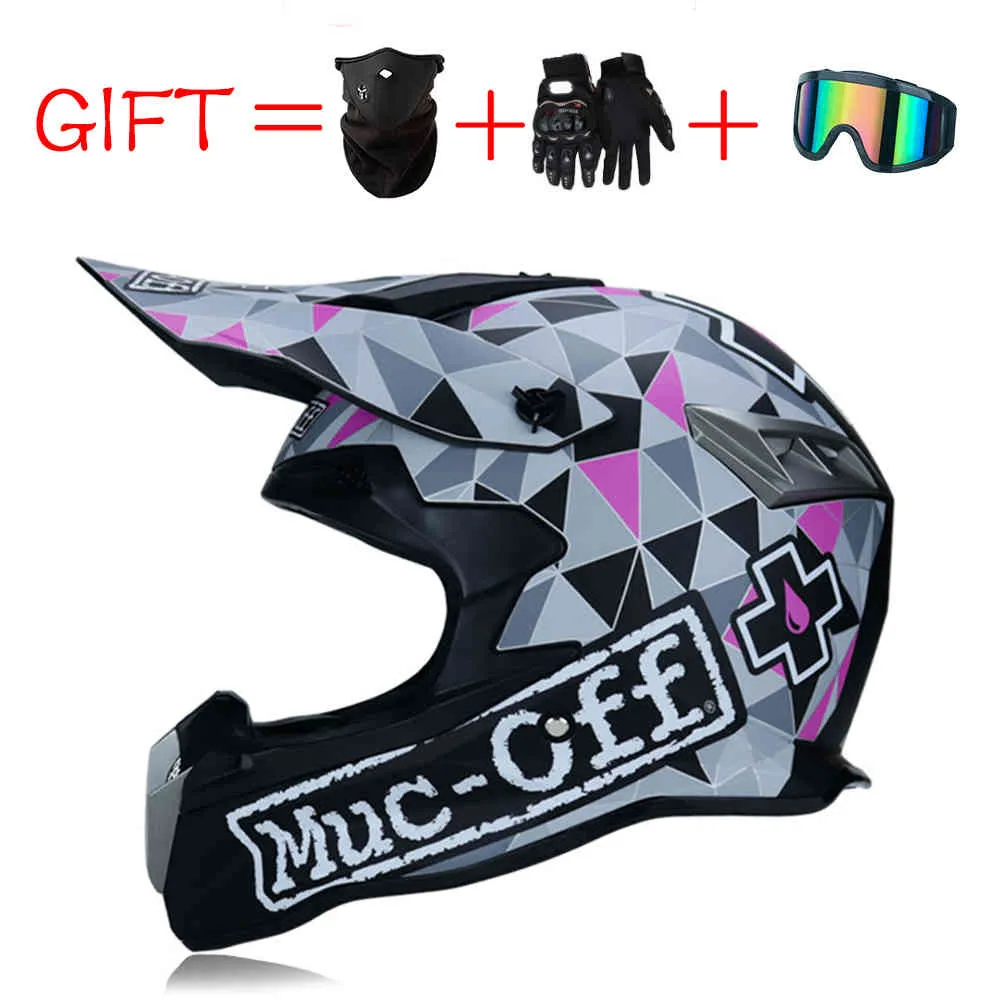 Racing Motocross Fullt ansikte Off-Road Skyddshjälm för motorcykel Casco Dot Moto Capacete