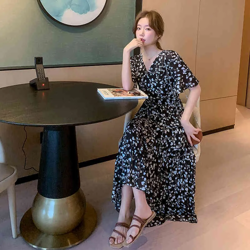 ladies chiffon summer dresses chiffon dress, Wrap dress, Summer midi chiffon dress, Womens dress, Long chiffon dress, Short sleeves dress, Custom dress, Xiaolizi 6111