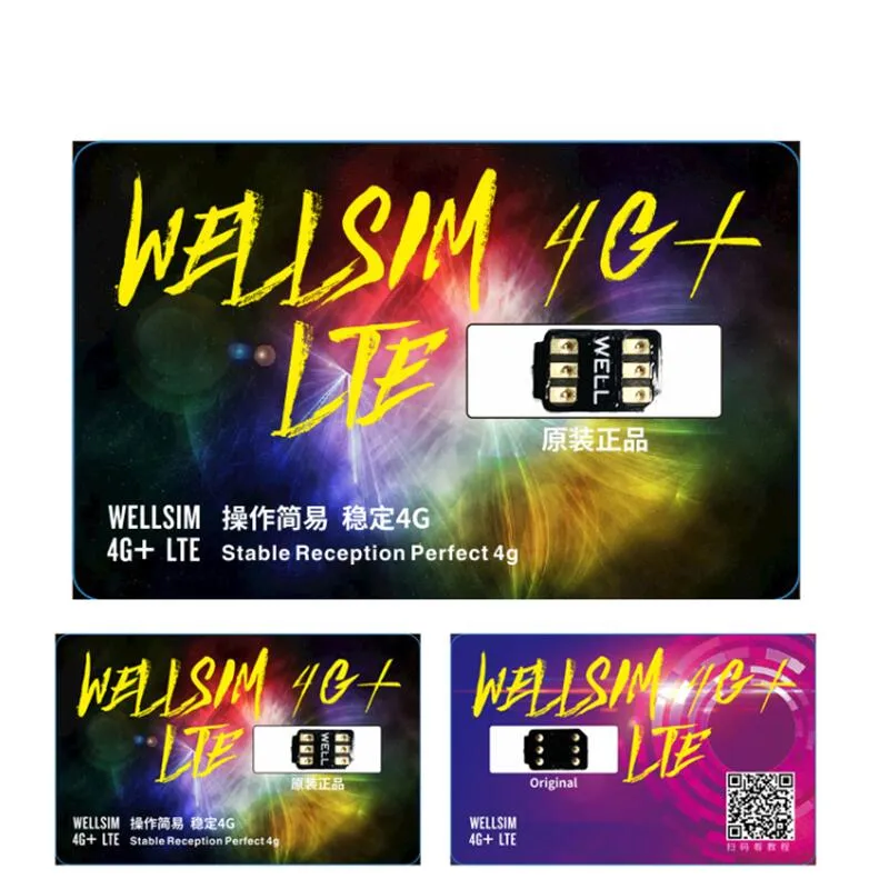 Wellsim 4G+ Turbo Sim Carrier Unlock Chip Vsim Rsim Chips For IPhone