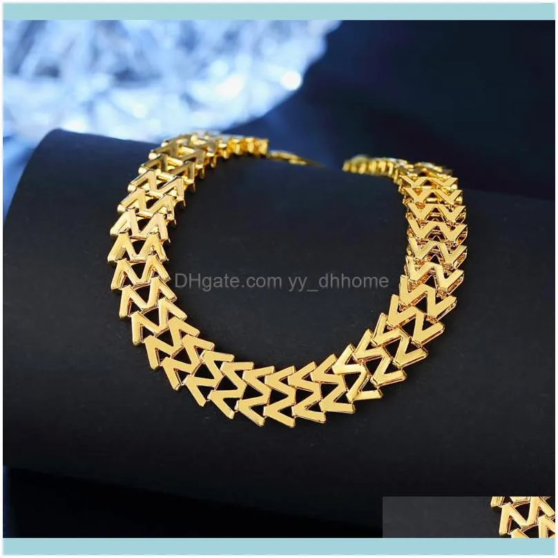 Link, Chain Fashion Bracelets For Women 9MM Bangle Jewelry Accessories Ladies Chains Metal Copper Material Charm Trendy