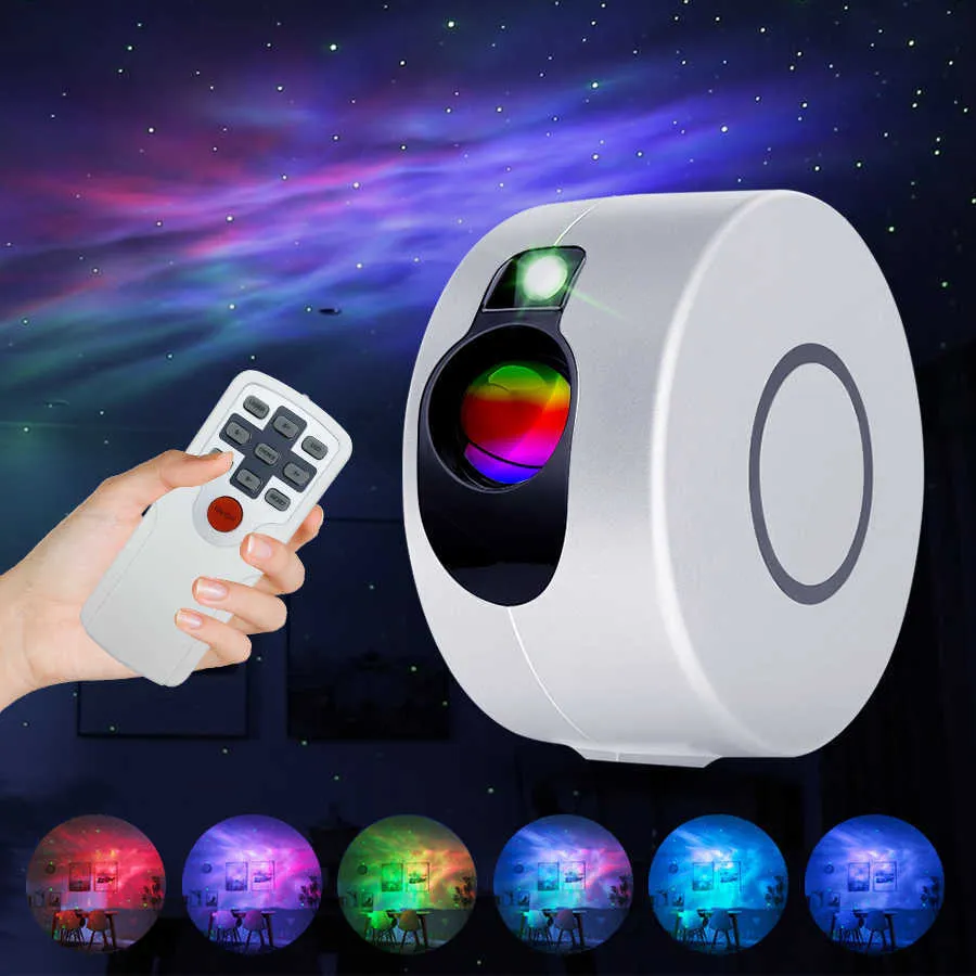 Éclairage intérieur étoile projecteur lumière colorée nébuleuse nuage Laser veilleuse galaxie dynamique pour chambre salle de jeux fête