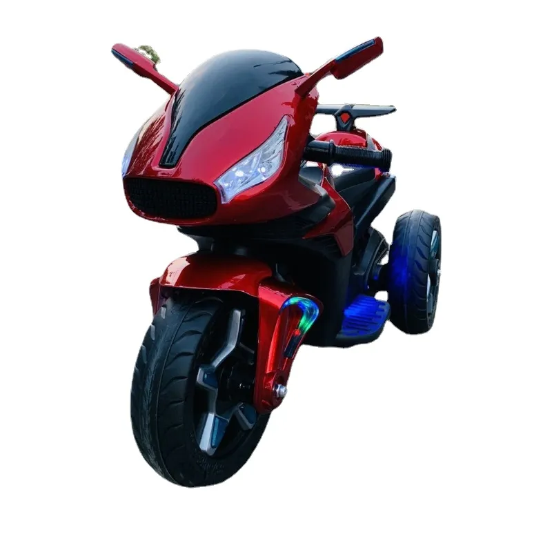 Children's Electric Motorcycle Cool Tricycle Dual Drive Baby Scooter Motorcycle Electric Car Vehicles for Kids Ride On