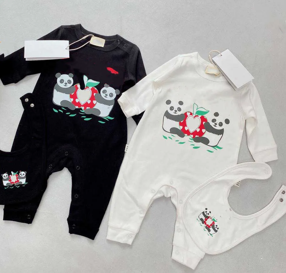 Casual Designers Sets children Romper Newborn kids baby Boys Girls saliva towel Toddler Cotton Short Sleeve Jumpsuits Infant Onesies Rompers + Bib Kid Clothes
