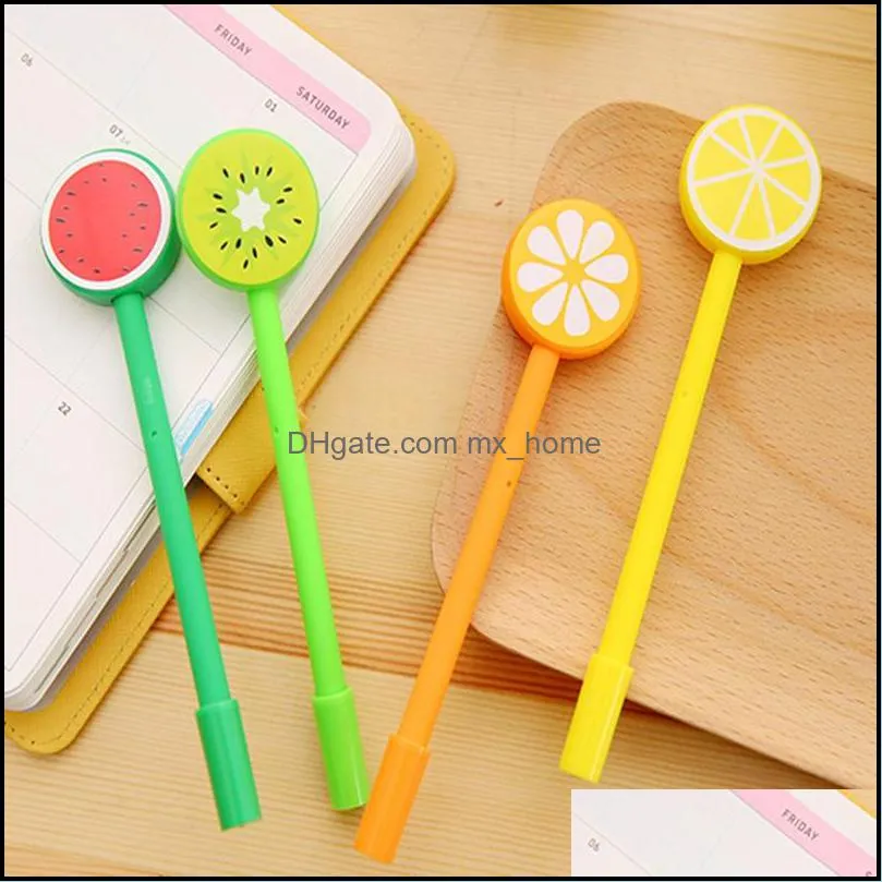 Fruit Ballpoint Pens Creative watermelon Gel Ballpoints Pen Fruits Vegetable Shape 4 Colors