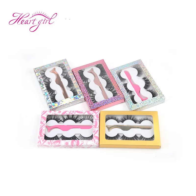 Magnetic Other Makeup Lashes Box avec plateau à cils Cils de vison 3D Boîtes vides Faux cils Emballage Case logo gratuit imprimer
