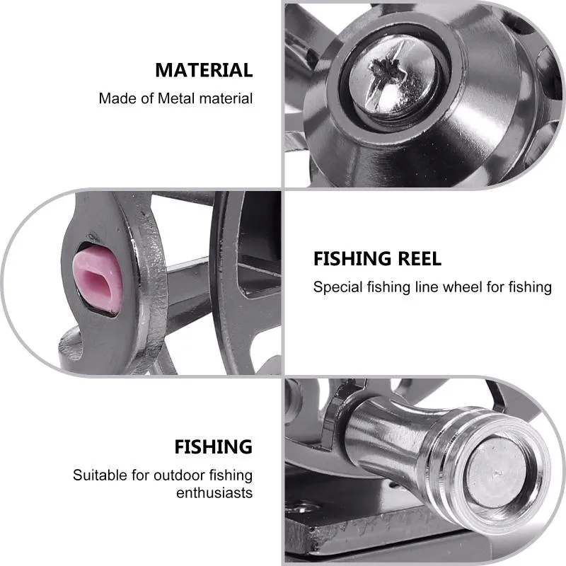 Baitcasting Reels 1Pc Creative Metal Fishing Rod Reel Professional Sea  Accessory
