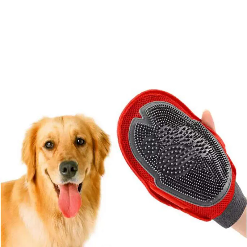 Cat Pet Dog fur Grooming Groom Glove Mitt Brush Comb Massage Bath Brand New big dog wash tool Bubble maker