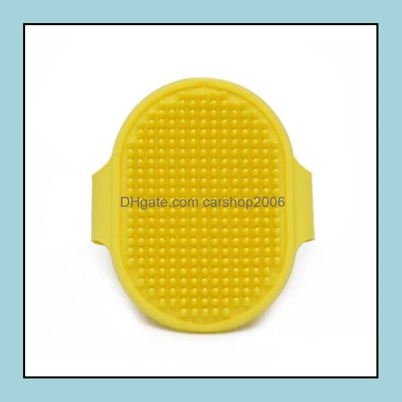 Dog Bath Brush Comb Silicone Pet SPA Shampoo Massage Brush Shower Hair Removal Comb For Pet Cleaning Grooming Tool GWE10363
