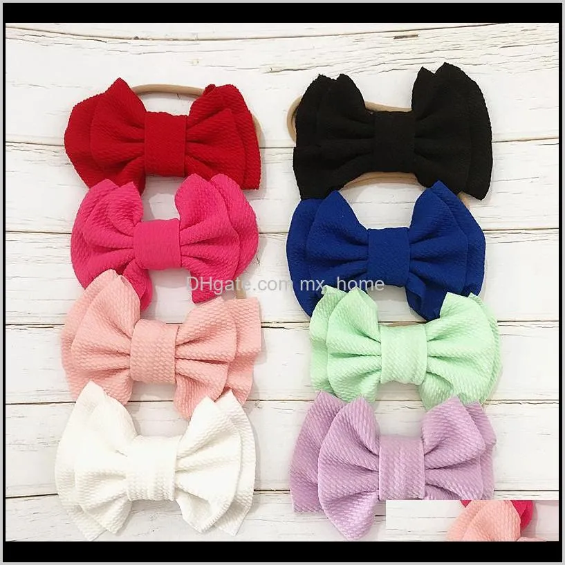 baby headband big bow baby hairband girls elastic knotted headbands kids turban stirnband bow knot kids hair accessorie rusia