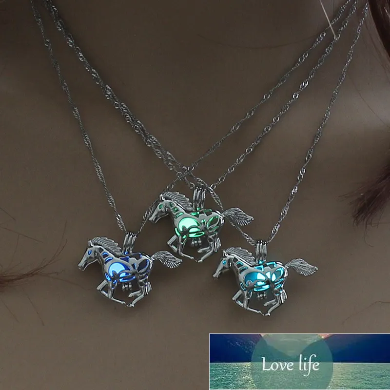 Collana con cavalli per ragazze, in argento sterling 925, con