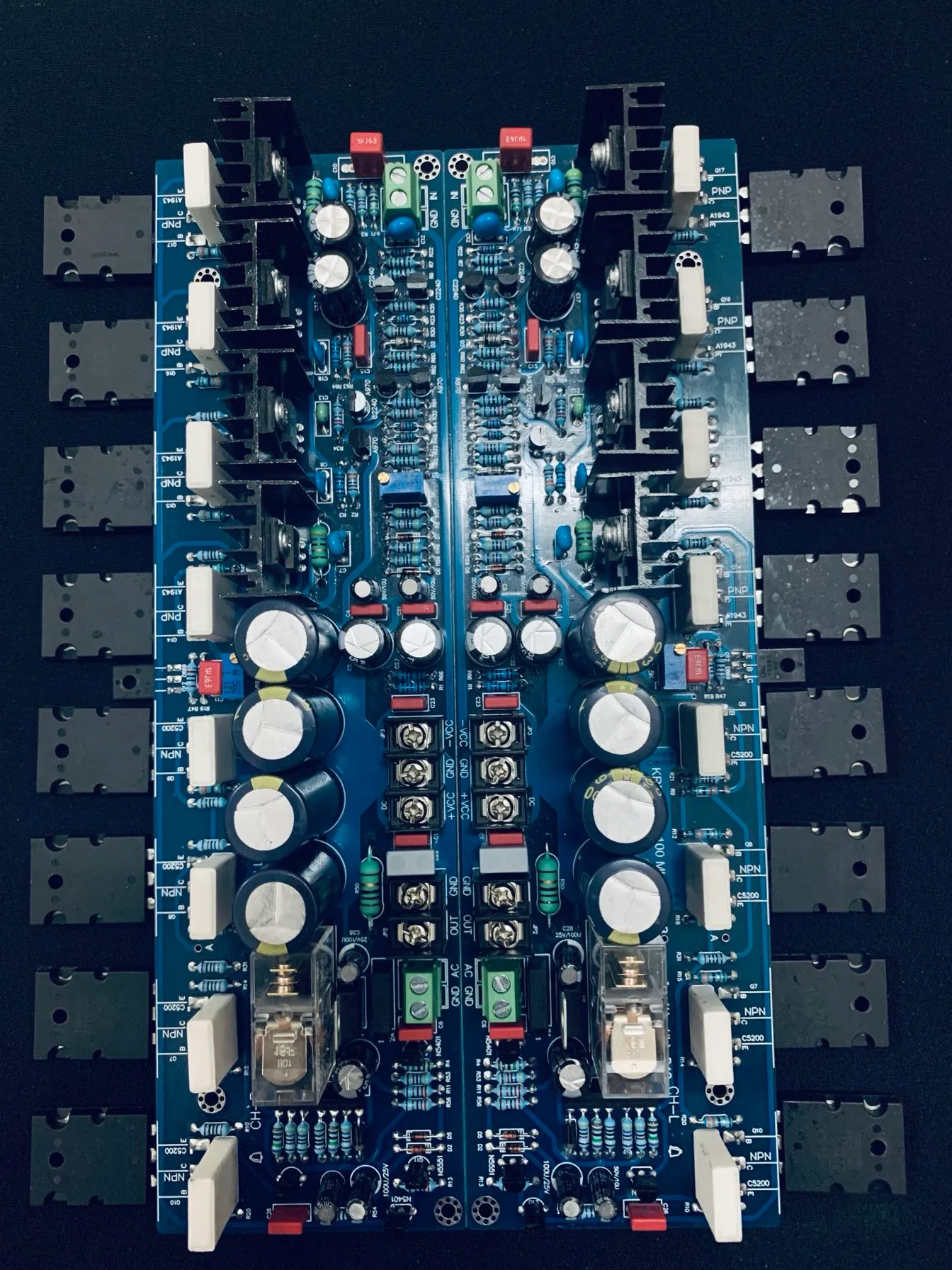 Freeshipping DIY Kit Black Version MONO-versterker KSA100 MK2 Klasse A 100Watt Versterker Board Upgraded-versie MJL4281 + MJL4302