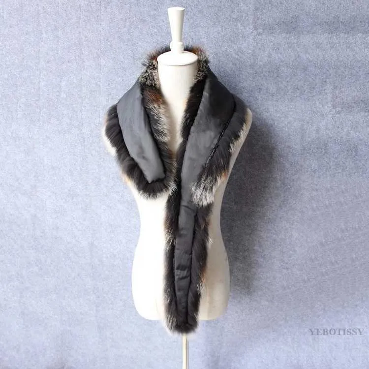 natural fox fur collar with tails (4)