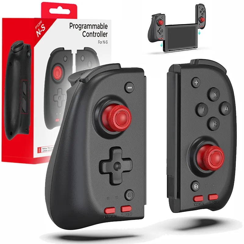 Manette de contrôleur de manette de jeu Pro sans fil pour poignée de jeu Switch poignées droite et droite Joy-Con TNS-19210D