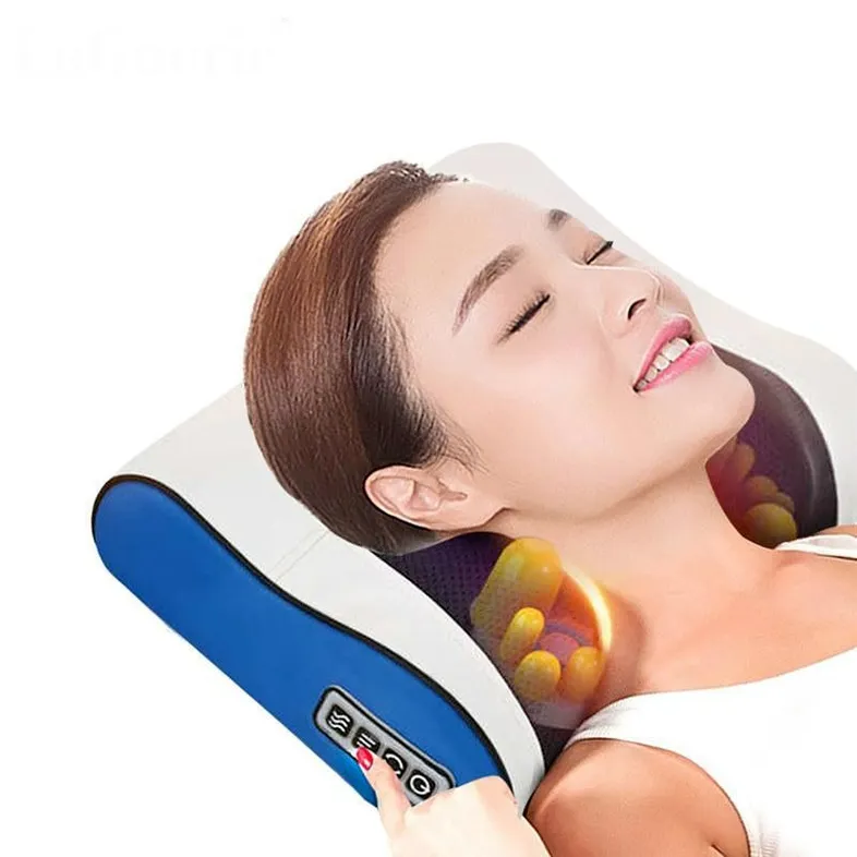 Neck Massager Cervical Waist Shoulder Back Electric Multifunction Pillow Household Full Body Cushion ce222