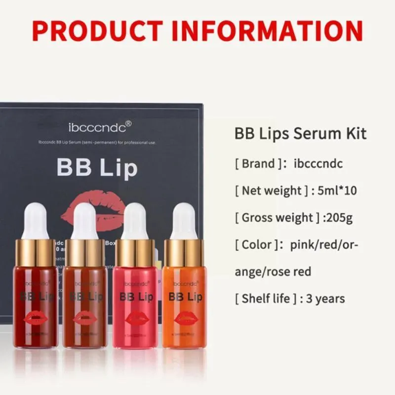 Lip Gloss Korea BB Cream Glow Serum Semi Permanente lippen Kleurpigment Tint voor het afdrukken en de bevochtigen G3U4