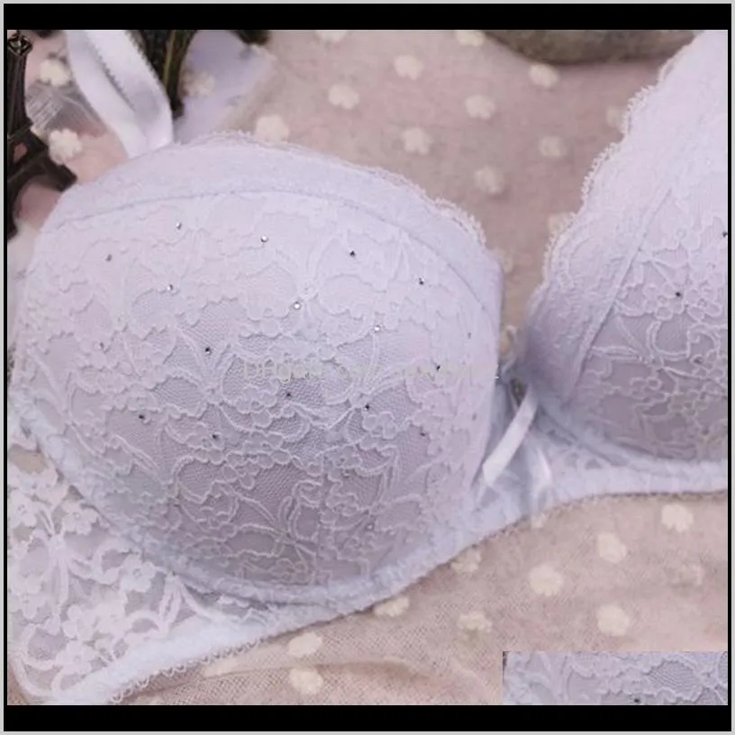 lace drill bra set women push up underwear set bra & thong 34 36 38 40 cd cup for female hot z1
