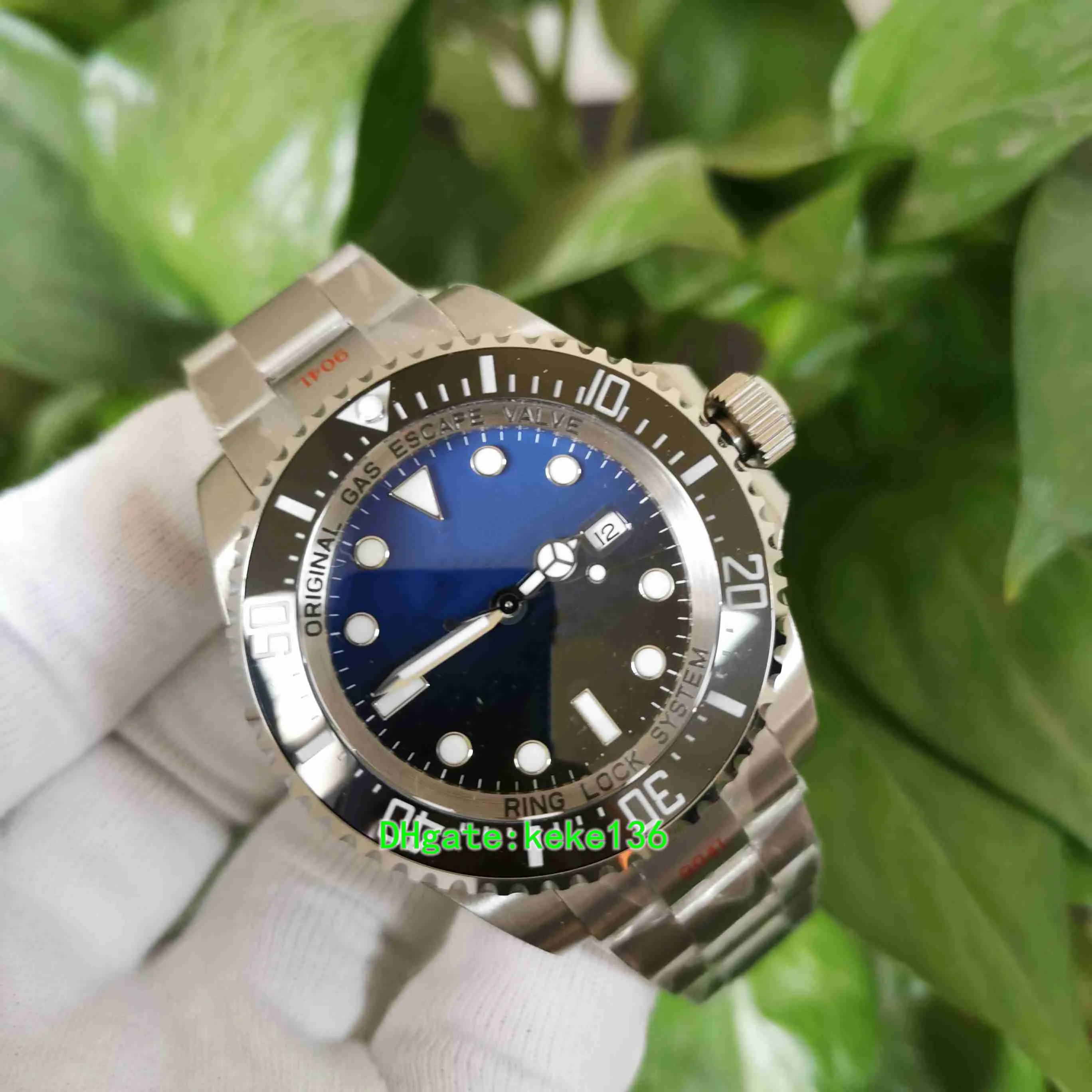 Super Herren-Armbanduhren BP 116660 44 mm Uhr N 3135 Uhrwerk Schwarz-blauer Farbverlauf Edelstahl 904L Saphir Lumineszierende mechanische Automatik-Herrenuhren wasserdicht