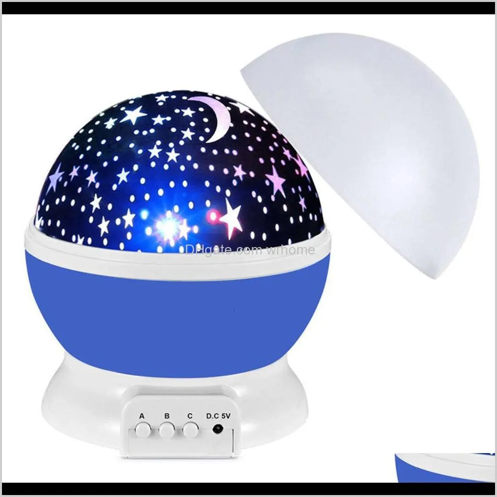 3D Star Led Light Night Projector Moon Lamp Led Kids Starry Night Baby Lamps For Children Kids Party Supplies DHL SHip WX9-1844