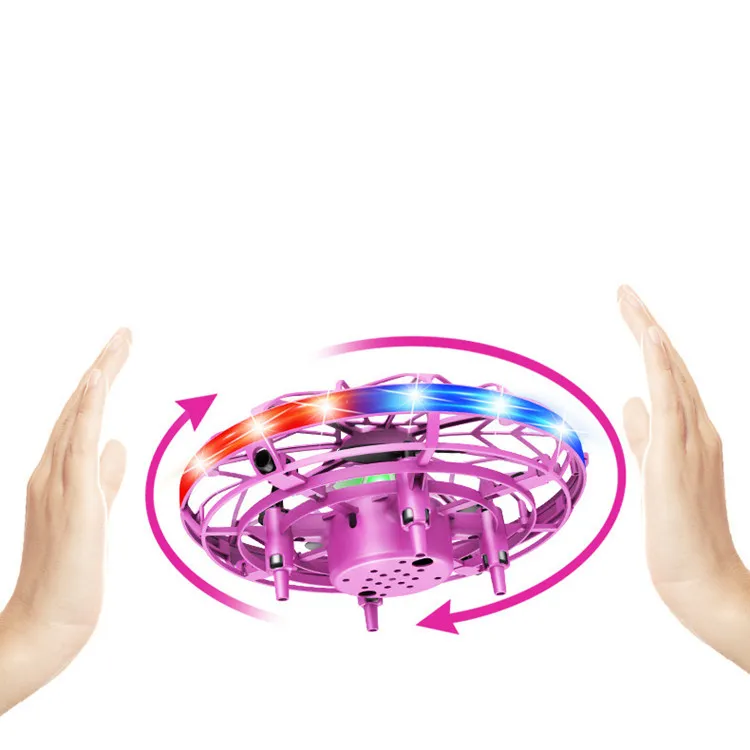 Kindergeschenke UFO Fünf-Achsen-Induktionsflugzeugaufhängung Gestensteuerung Mini-Drohne Kinderspielzeug Induktionsfliegendes Spielzeug Kreisel Smart-Drohnensensor