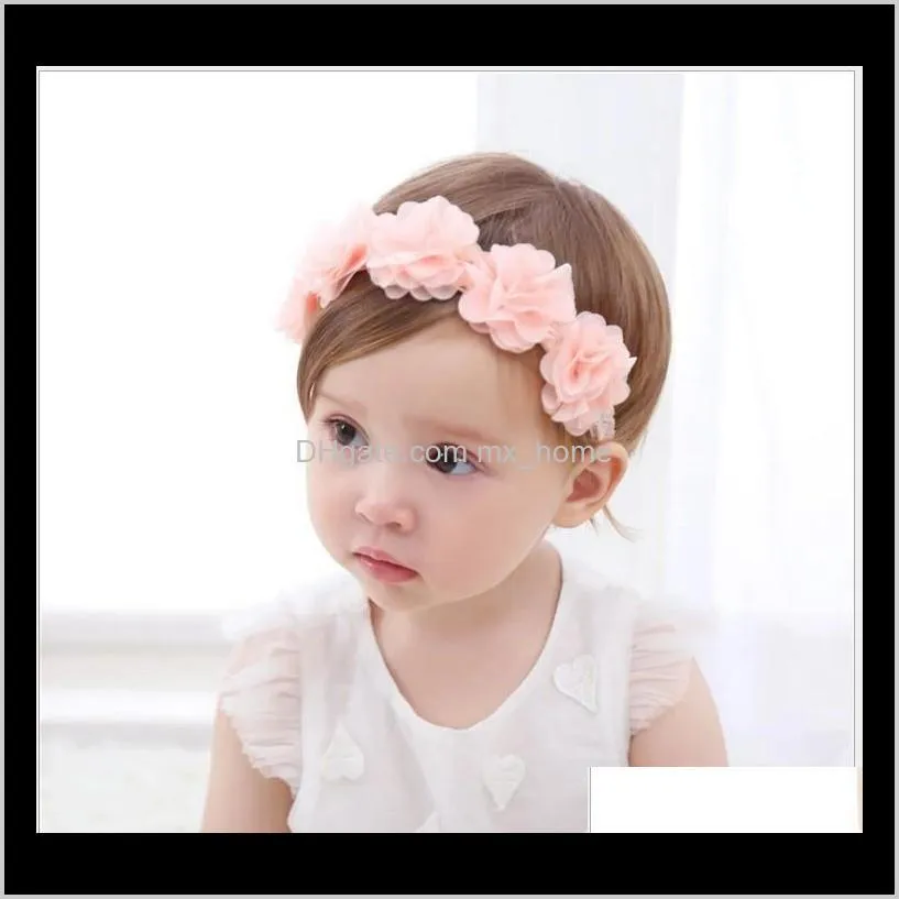 Style coréen bébé fille cinq fleurs bandes filles rose bandeaux chapeaux pour enfants mode enfants coiffure Fqsk7 Etlmm
