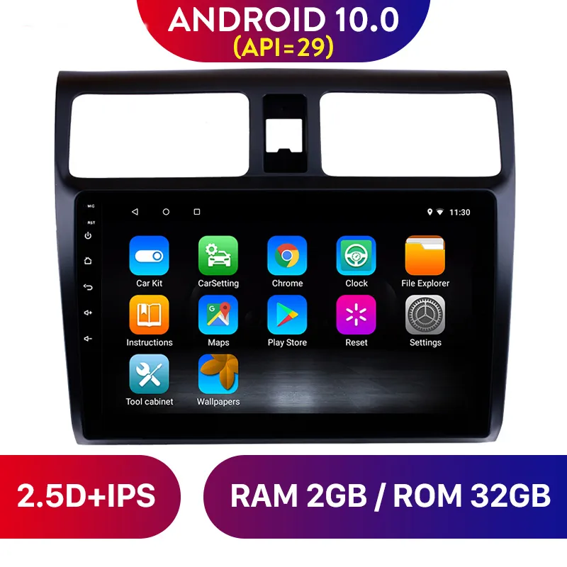10.1 "Android 10.0 lecteur dvd de voiture GPS Navigation Radio stéréo lecteur d'unité pour 2005-2010 Suzuki Swift Support télévision numérique TPMS DVR