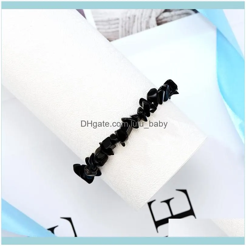 Link, Chain Brand Black Spar Beaded Bracelets For Women Men Fashion Polishing Stone Stretch Rope Strand Bracciale Pulseira1