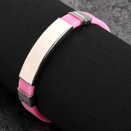 Customized Waterproof Silicone ID Name Bands Custom Bracelets For