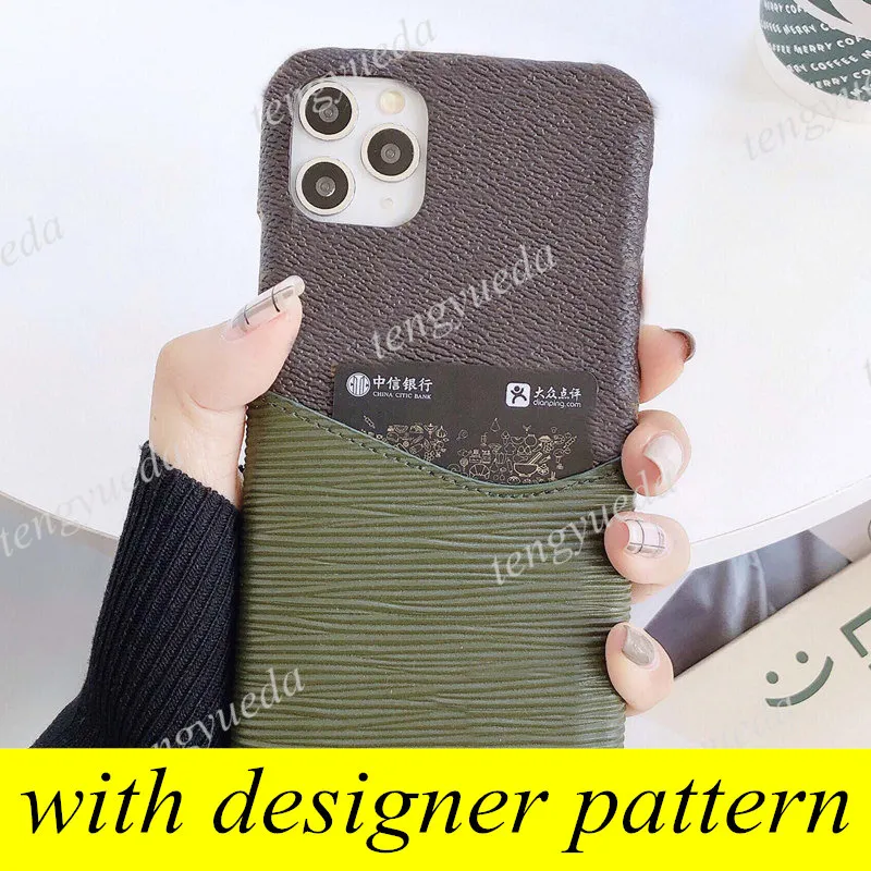 Fashion Designer Phone Cases for iphone 15 15pro 14 14pro 14plus 13 13pro 12 11 pro max XR Xsmax Classic Pattern Leather Card Holder Metal Tags Case with Samsung S22 S23