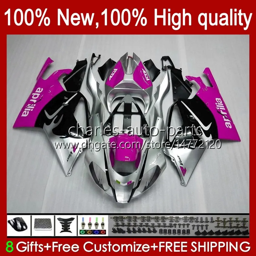 Bodywork For Aprilia Mille RV60 RSV 1000 R 1000R 1000RR RSV1000R 04-06 Body 11No.120 RSV-1000 RSV1000RR 2004 2005 2006 RSV1000 R RR 04 05 06 Moto Fairing Kit rose black