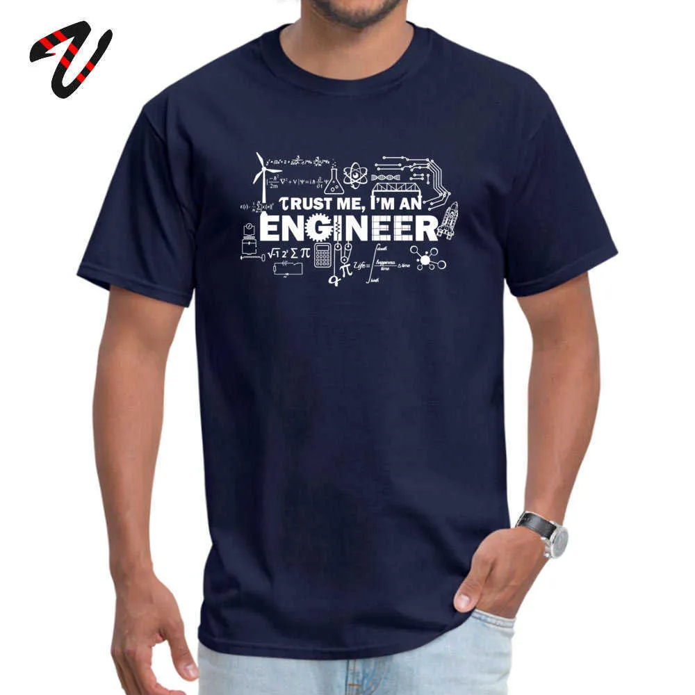 TrustmeIamanEngineer Pure Cotton Tees for Men Unique T Shirt Leisure Latest Crewneck T Shirt Short Sleeve Top Quality 30Trust-me-I-am-an-Engineer navy