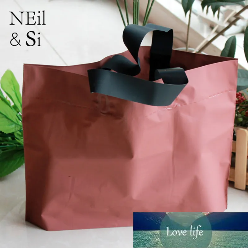 Sac cadeau avec poignée en plastique rouge, sac cadeau pour vêtements, magasin de shopping, sacs d'emballage pour cadeaux de mariage